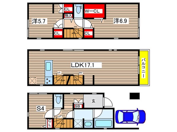 Kolet武蔵新城08の物件間取画像